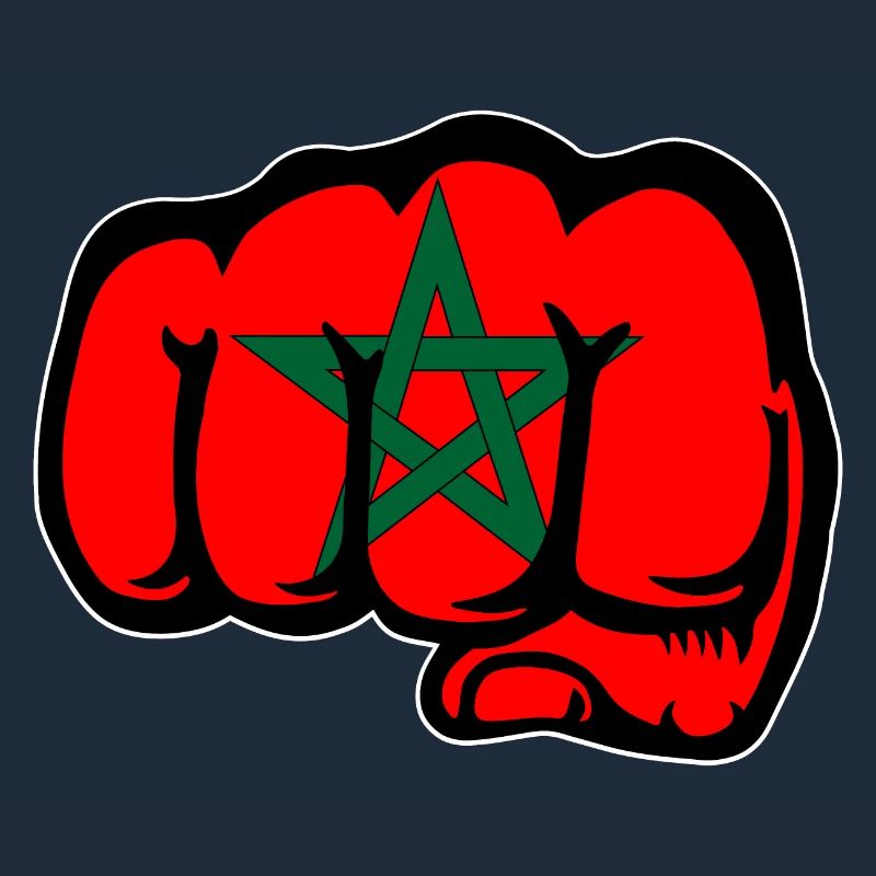 Marokko Flagge Hand Faust
