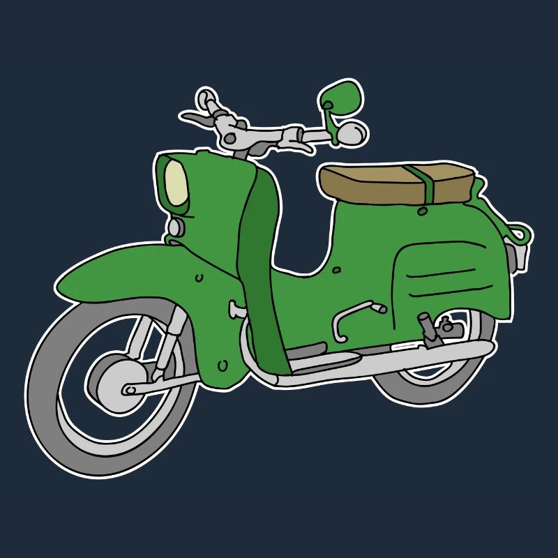 Green scooter Simson "Schwalbe"