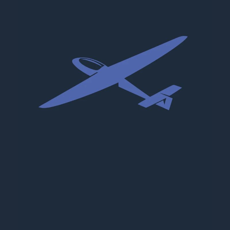 Minimalist Glider Pilot Silhouette