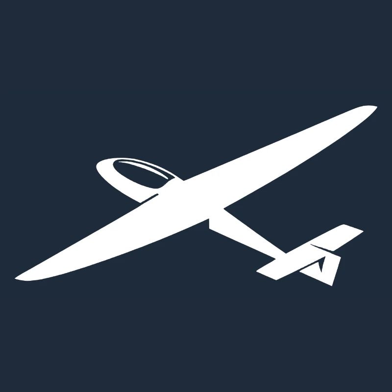 Minimalist Glider Pilot Silhouette