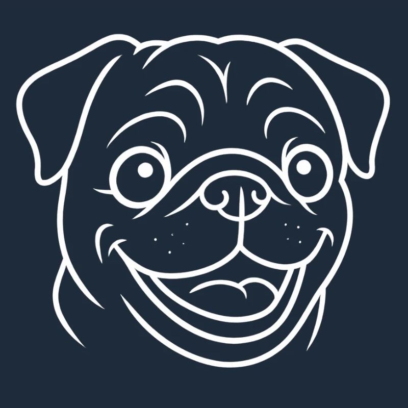 TinyPaws Black & White Edition Mops Style b