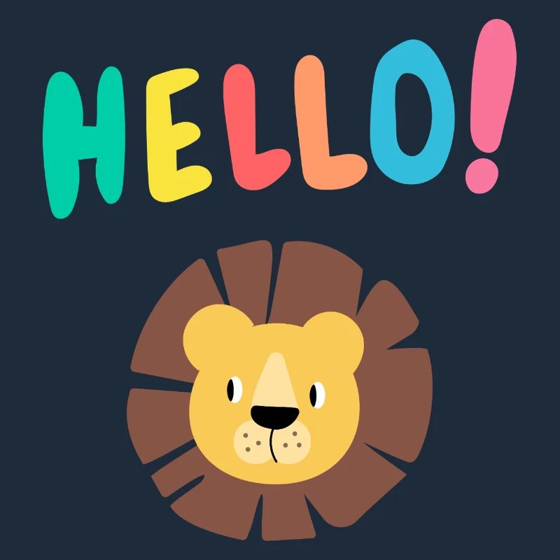 Hello Löwe - Löwenkopf - Geschenkidee - Kinder