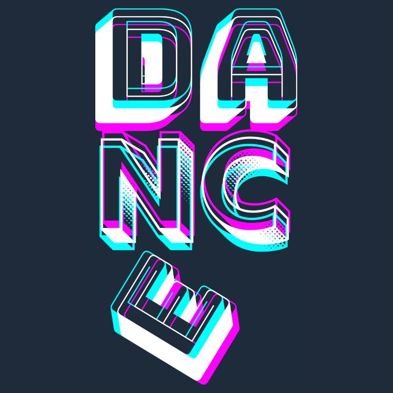 Dance lettering in neon. Dancing Dancer Dancer