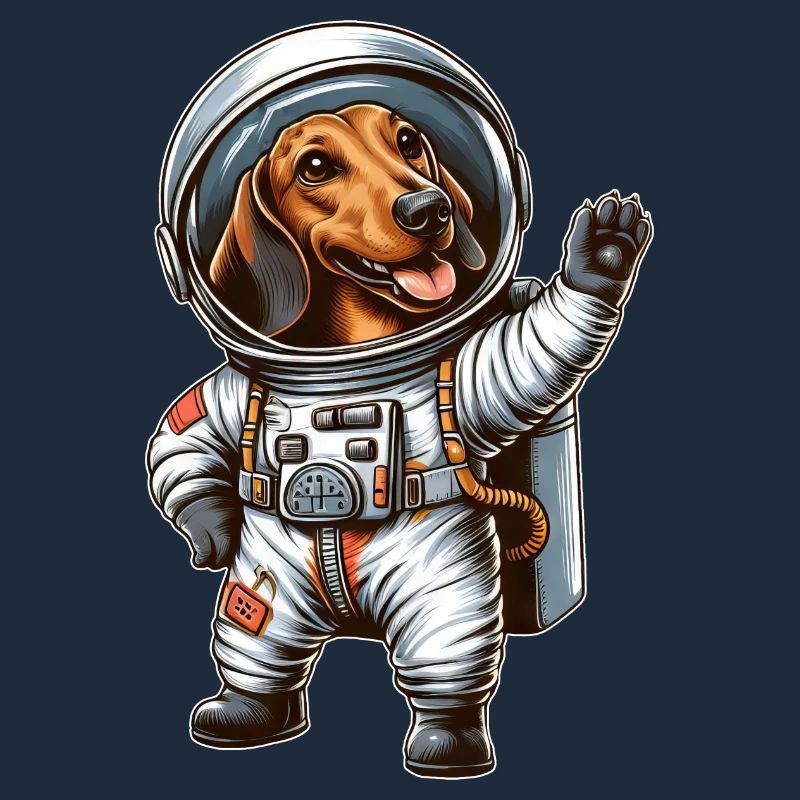 Teckel, astronaute, espace, science-fiction