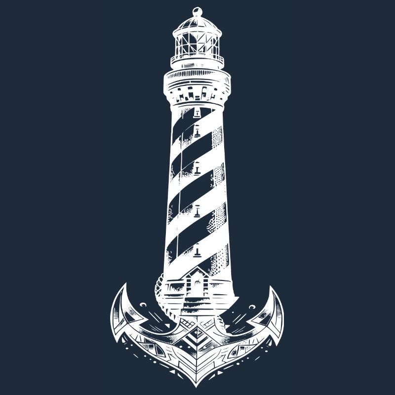 Conception d’ancre de phare côtier à rayures obliques