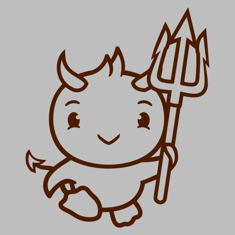 bird devil horns satan trident hell evil cool
