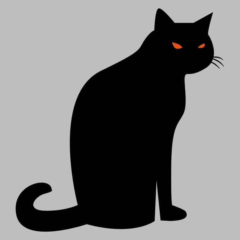 Chat noir effrayant Halloween