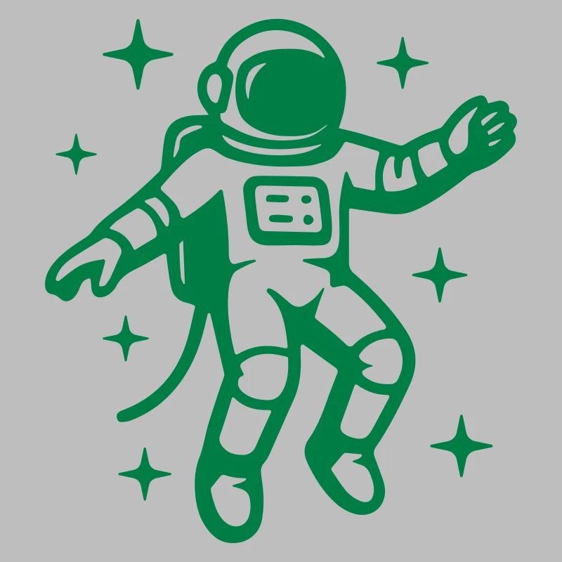 Astronaut floating freely in space