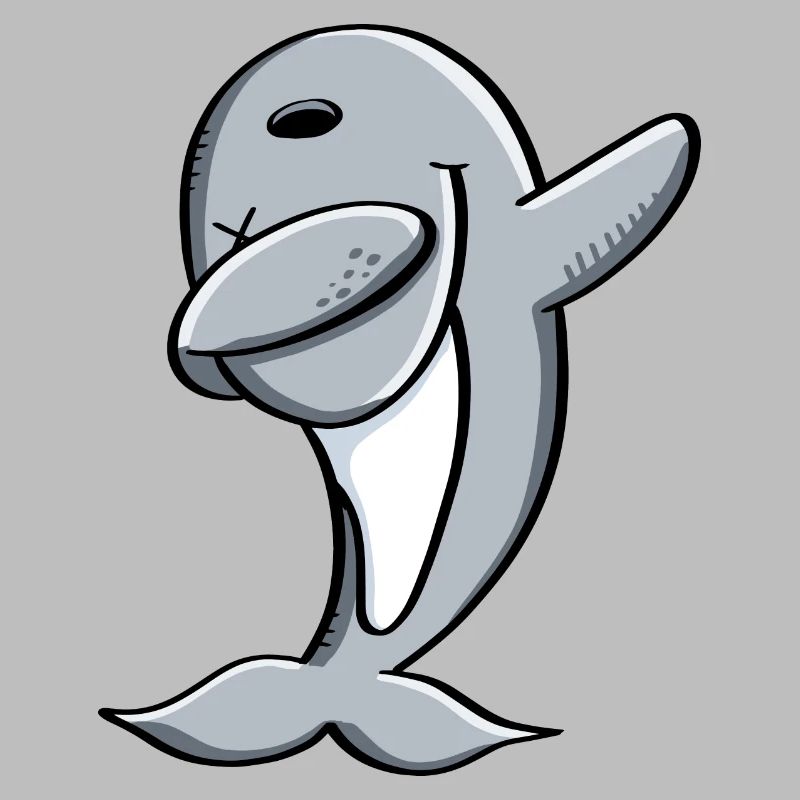 Delfin makes Dab Dance - Dabbing - Dolphin - Comic