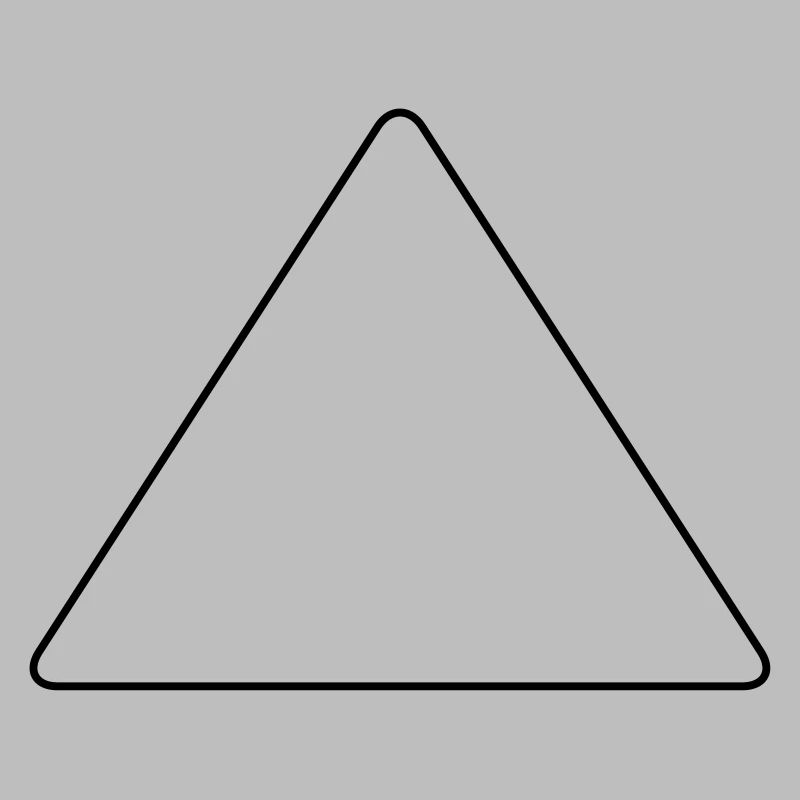 Triangle avec coins arrondis