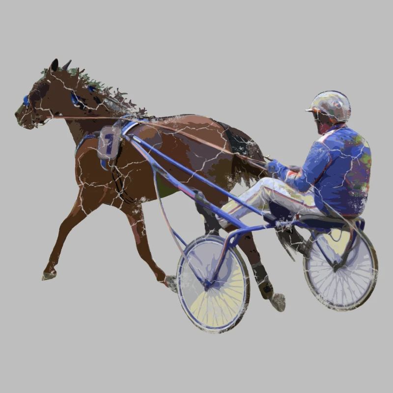 Cadeau de course de chevaux de course au trot