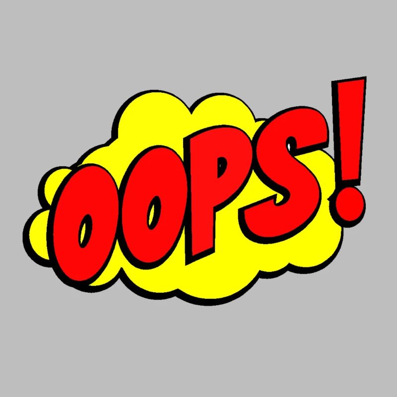 Dessin animé Oops Conception de bande dessinée