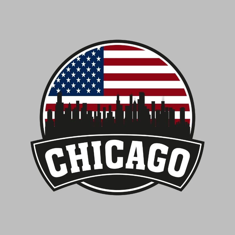 Chicago Illinois USA Skyline Travel Souvenir Ameri