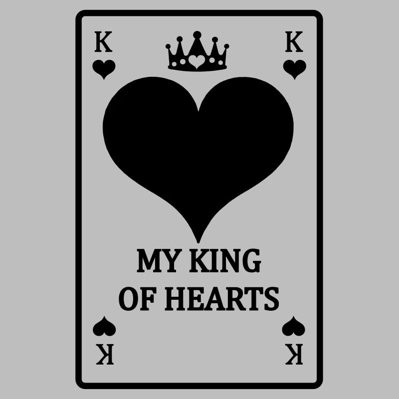 Playing card My hearts king with text