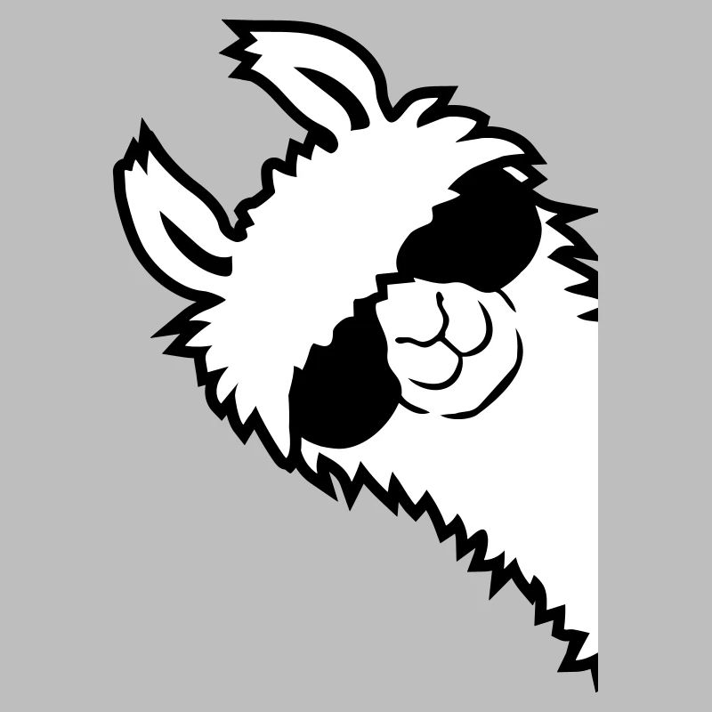 Alpaca looks sideways