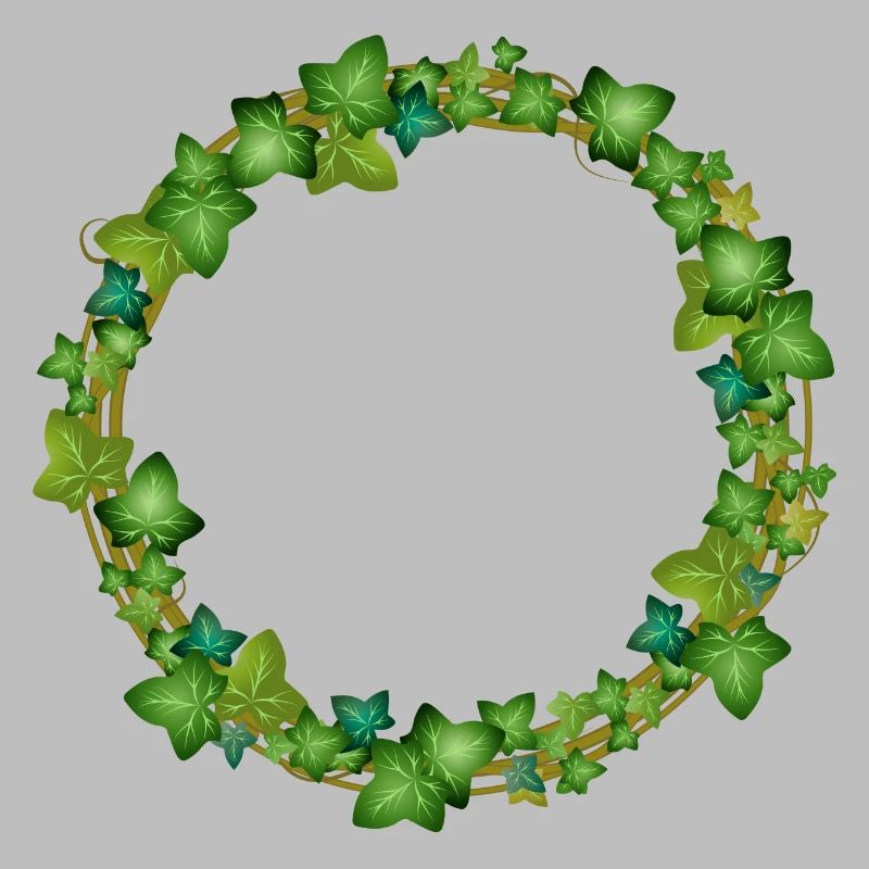 dekorativer Efeu Kranz oder Efeu Rahmen