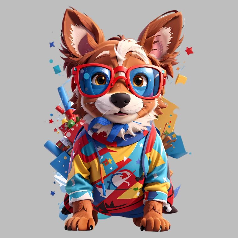 Chien 3D mignon