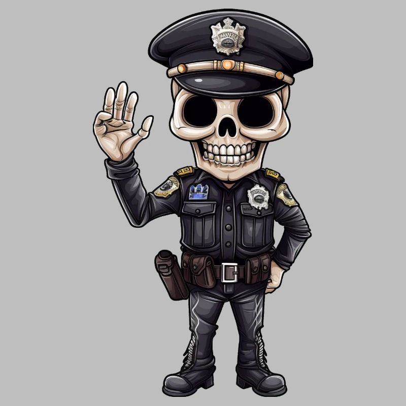 Skeleton Policeman