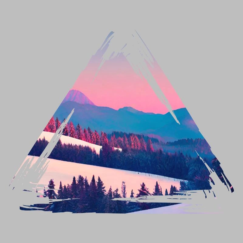 Triangle du coucher de soleil de Pastel Mountain