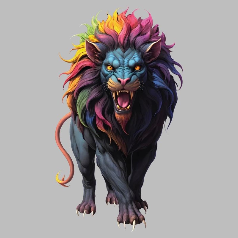 Multicolored Lion