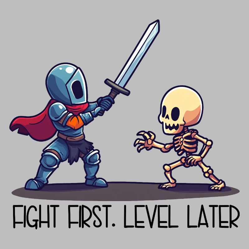 First Fight, Level Later – Knight vs Skeleton