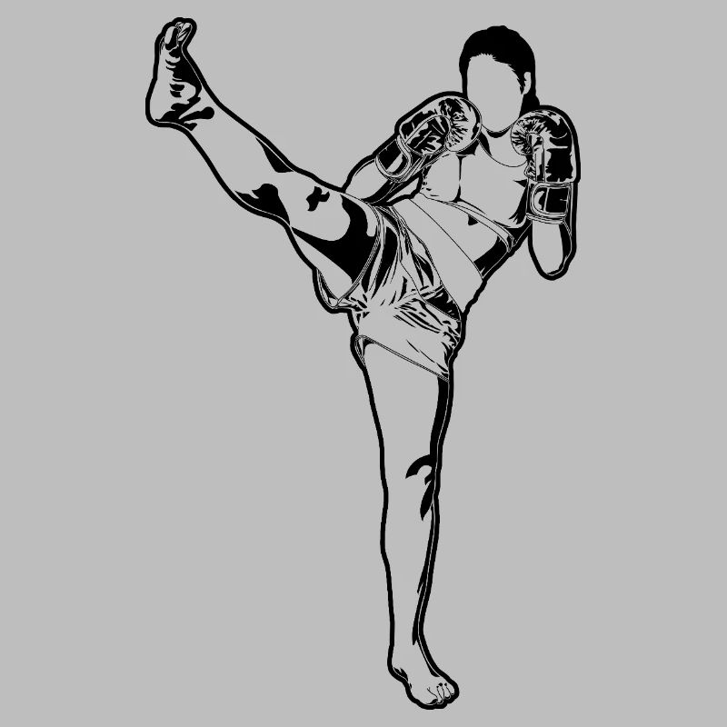 Weiblicher Kickboxer