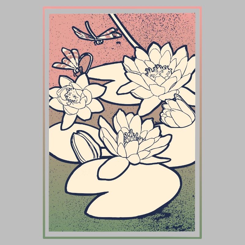 Illustration de nénuphar – Tranquillité et nature