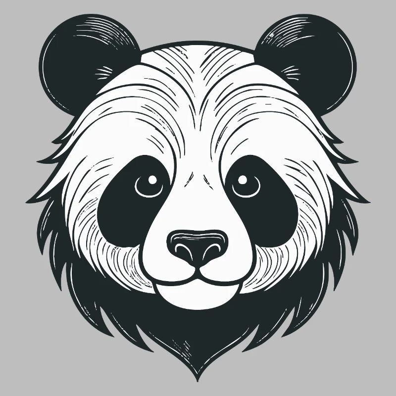 Illustration de panda avec une expression ludique