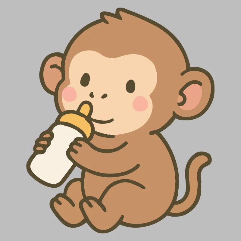 Fläschchen-Äffchen