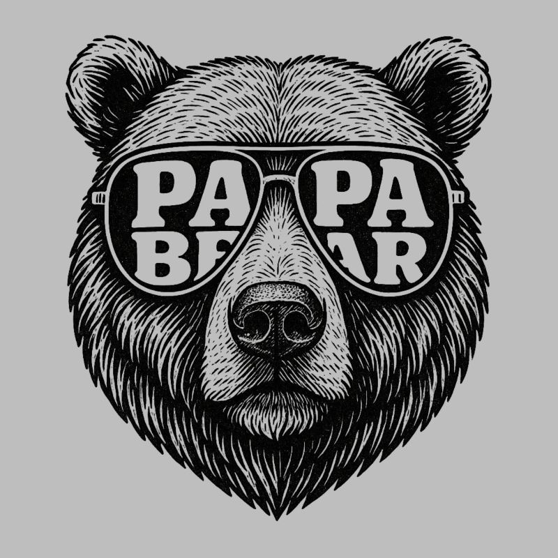 Cooles Papa Bear Bärenkopf Bär mit Sonnenbrille