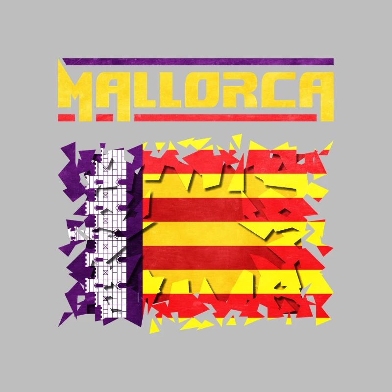 Conception musicale de Majorque avec le drapeau espagnol