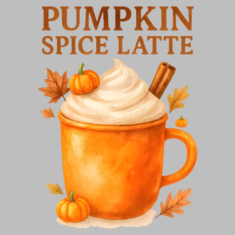 Conception de latte aux épices de citrouille