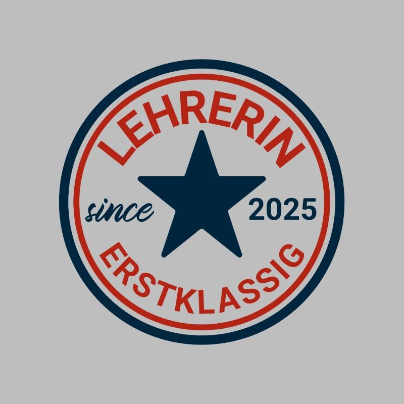 Logo d'enseignant avec étoile et design classique