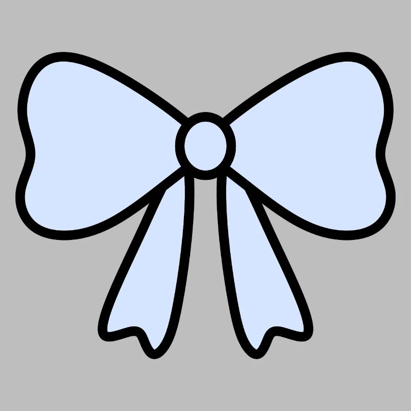 Delicate Light Blue Bow Design
