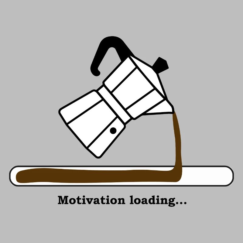 Motivation Loading mit Kaffee