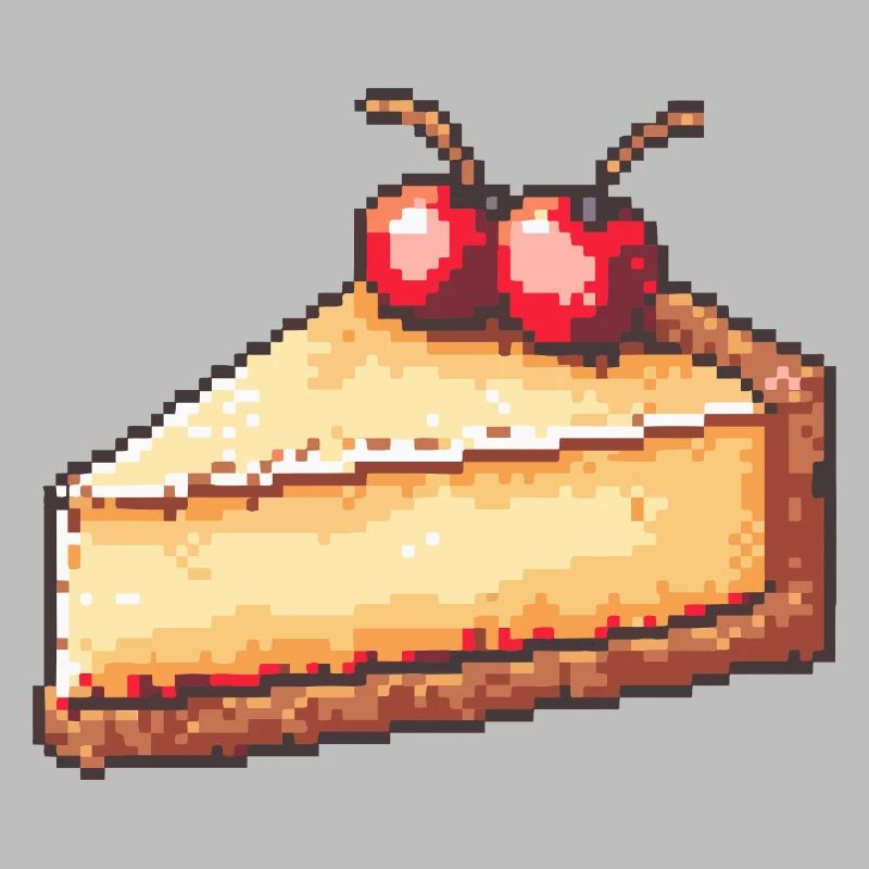 Pixel Cheesecake Cherry Slice