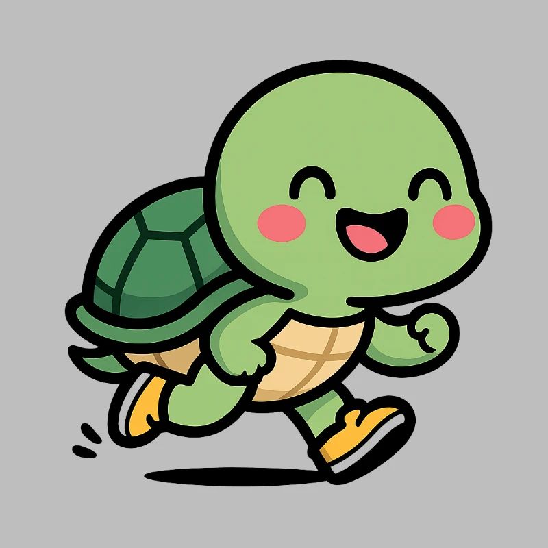 Turtle-runner smile