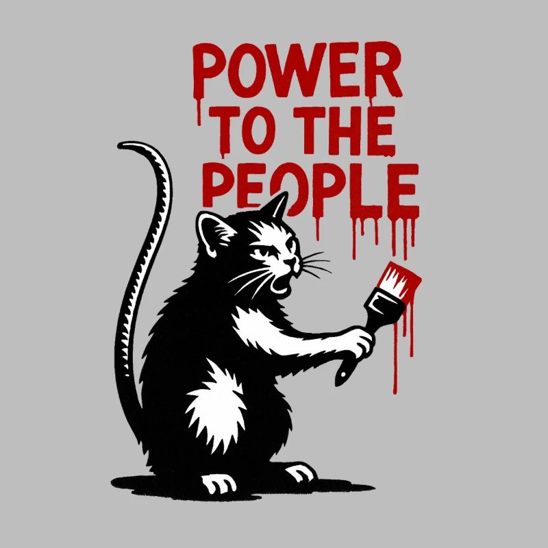 GraffitiKatze Rote Botschaft