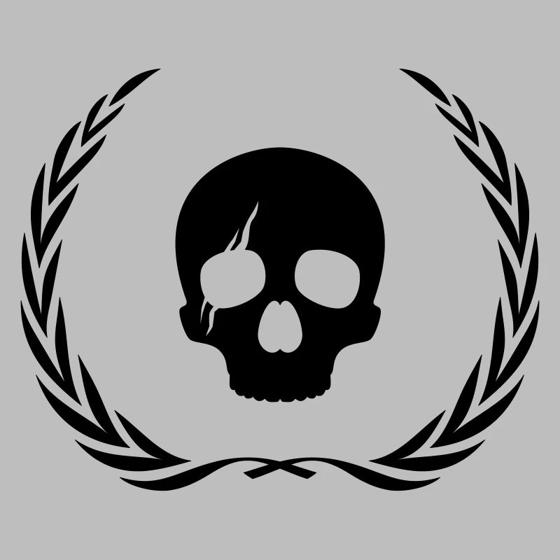 Skelett Totenkopf Kranz