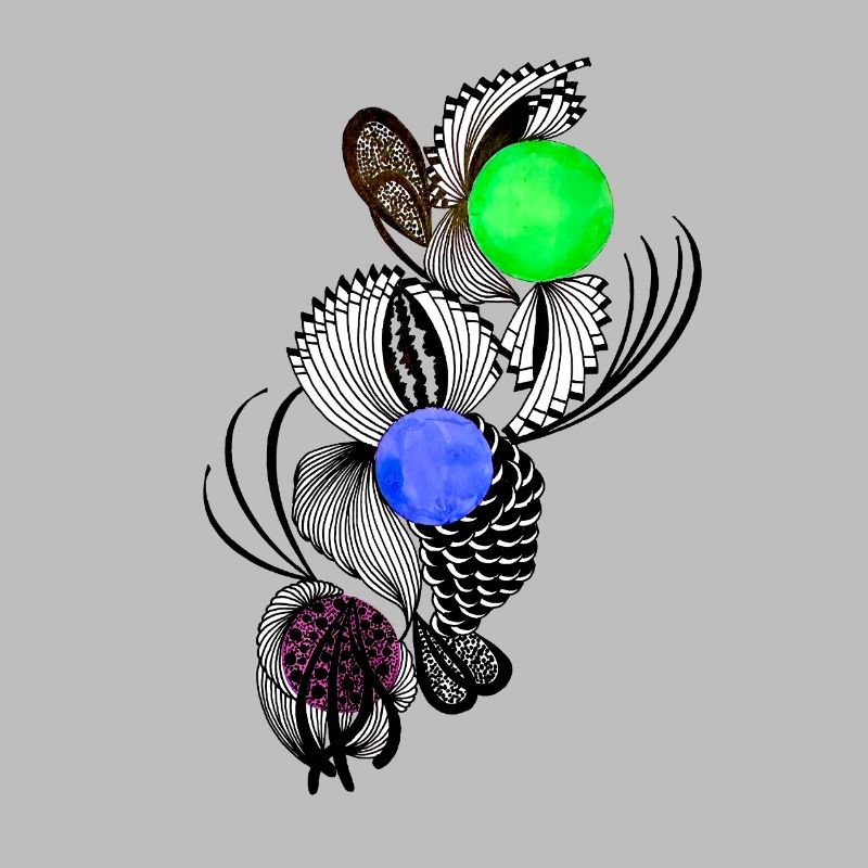 Alignez les fleurs avec des boules de couleur