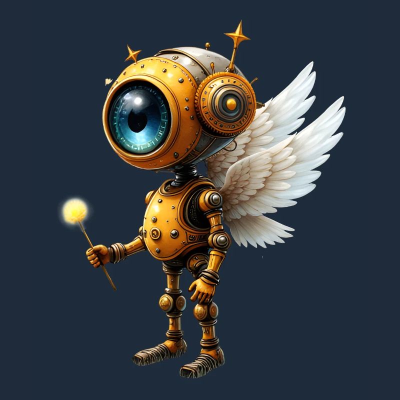 Steampunk Winged Robot