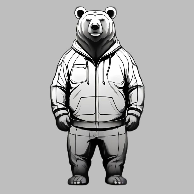 Graphique de sweat à capuche Ours