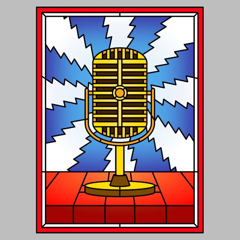 Conception rétro de vitrail micro