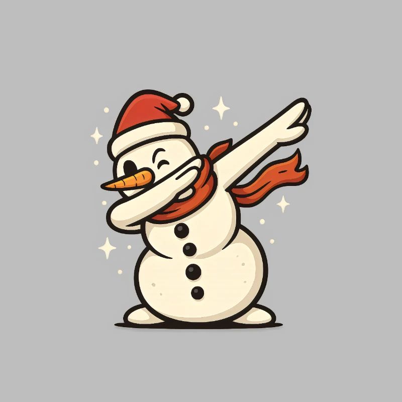 Dabbender Schneemann Dab Snowman