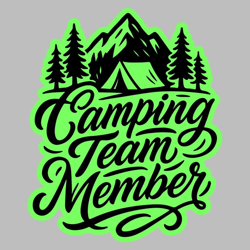 Camping Team Tent Mountains
