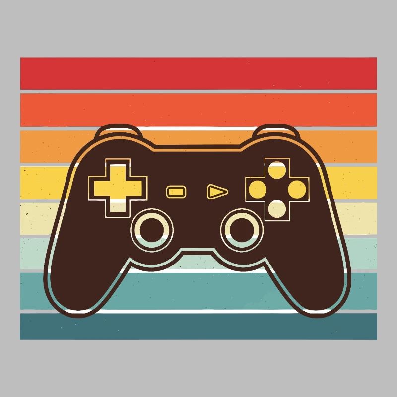 Retro Rainbow ControllerVintage Video Game Controller