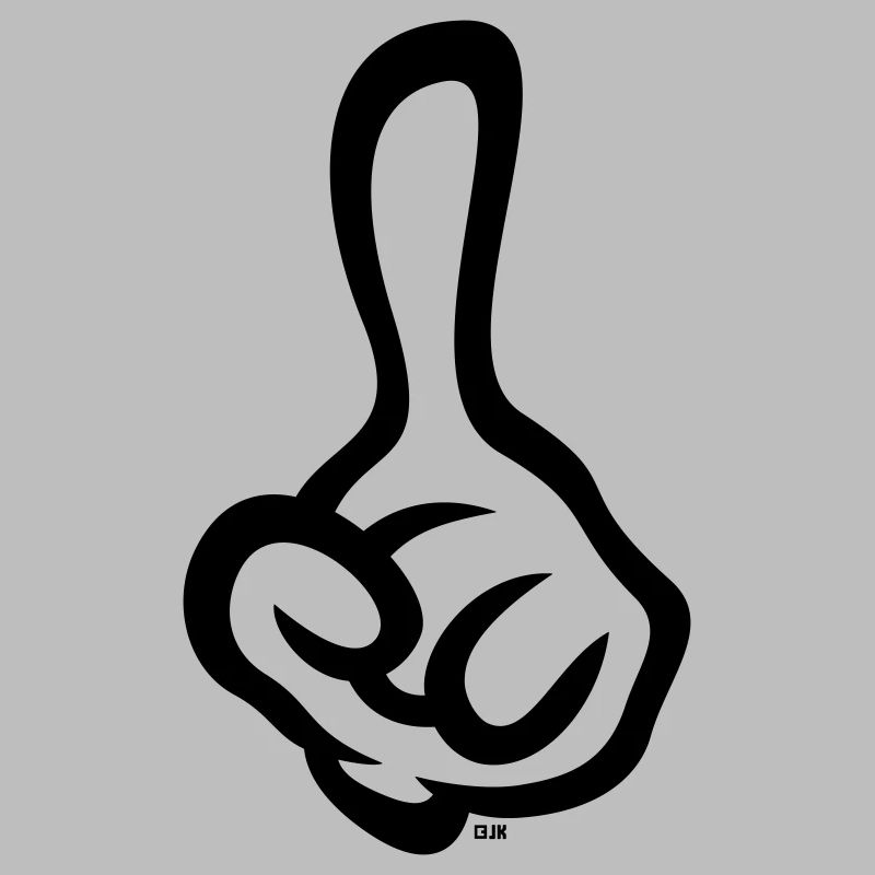Raised index finger (finger / left hand / 1C)