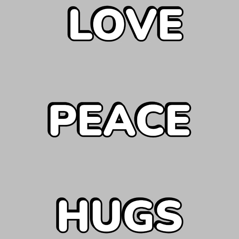 Love Peace Hugs Vertical Type