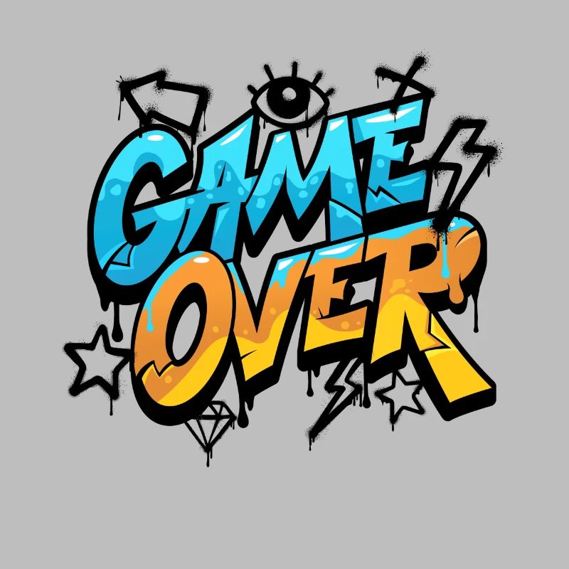 Game Over Graffiti Néon