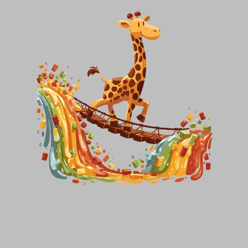 Giraffe on Rainbow Bridge